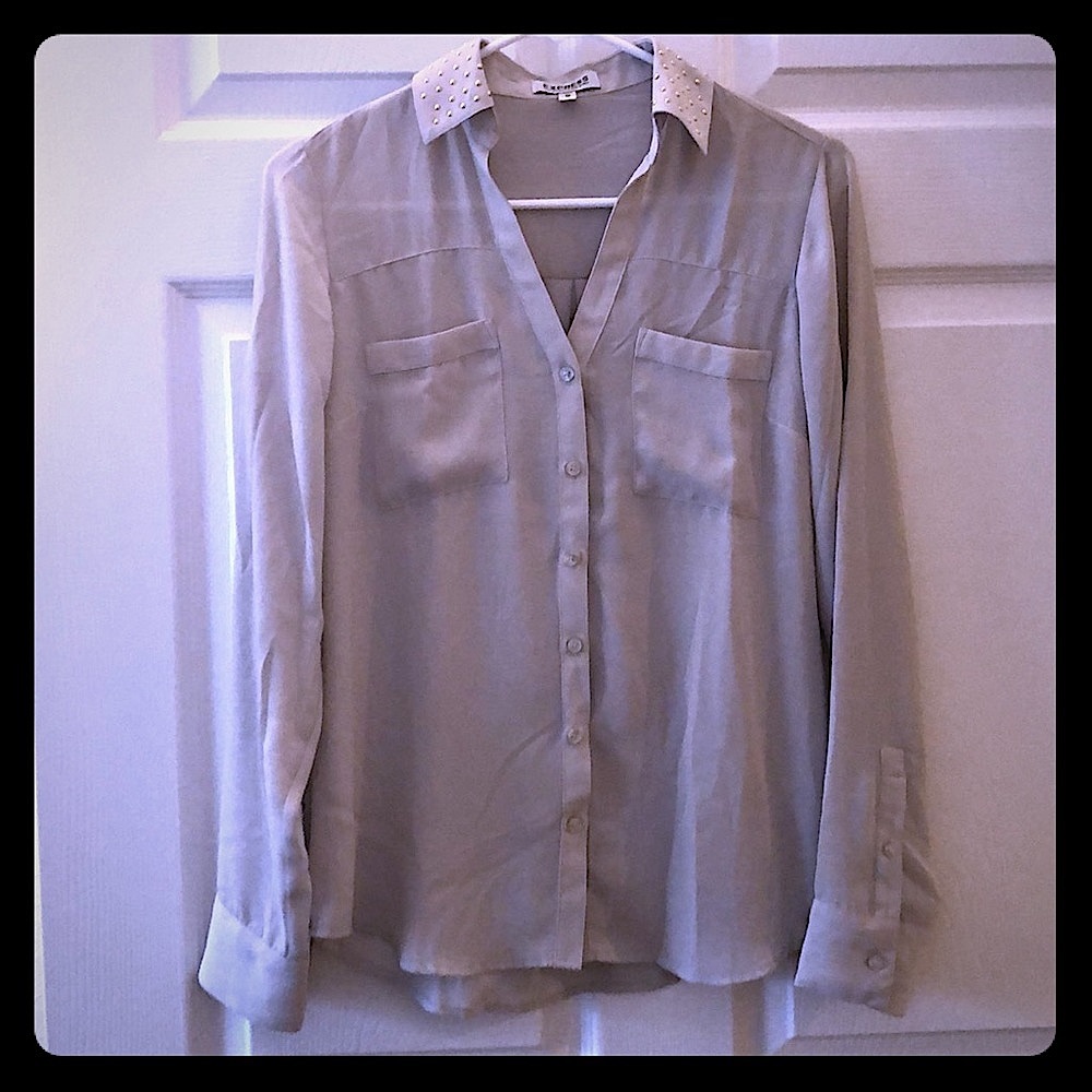 Express Portofino Shirt with Studded Collar